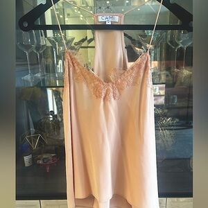 Peach colored Cami NYC Silk top